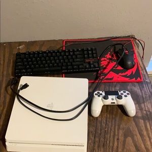 Ps4 slim,power cord,keyboard and mouse, controller